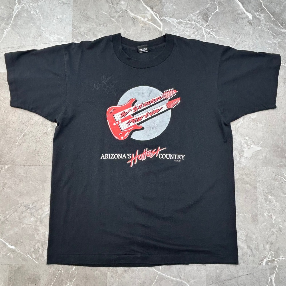 90s Vintage W Steven Martin Graphic Tour Tee Mens XL Country Music Signed Shirt